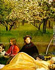 John Everett Millais Famous Paintings - Apple Blossoms Spring detail I